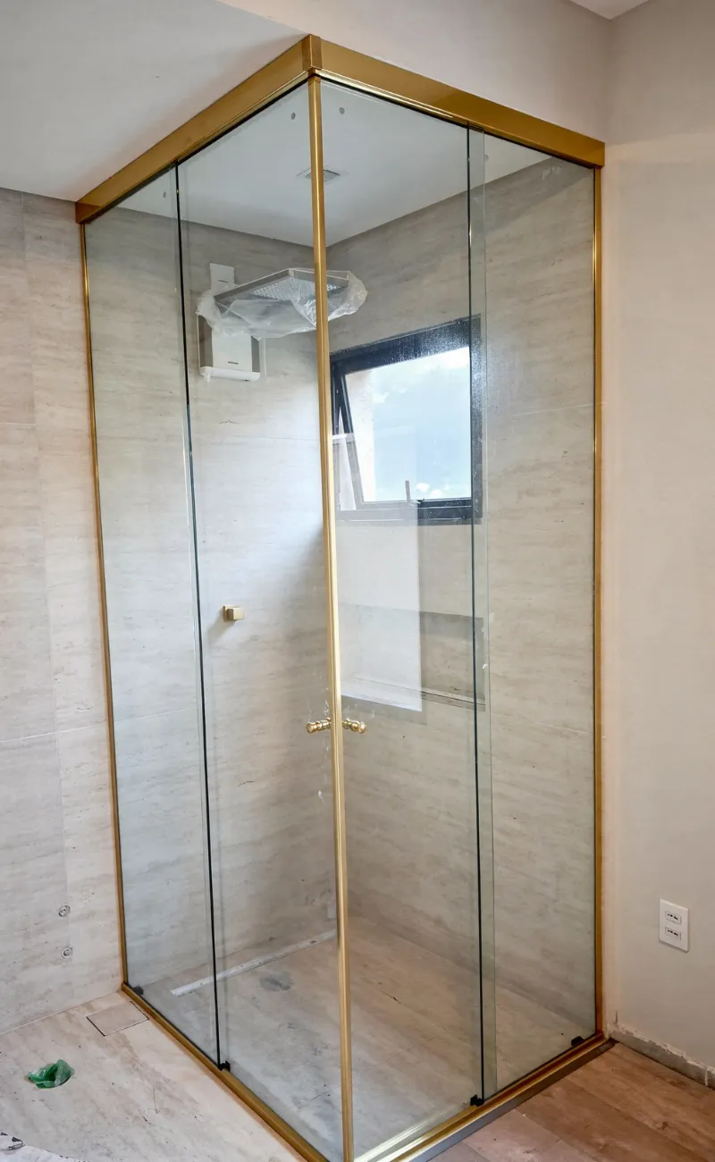 box de vidro de canto