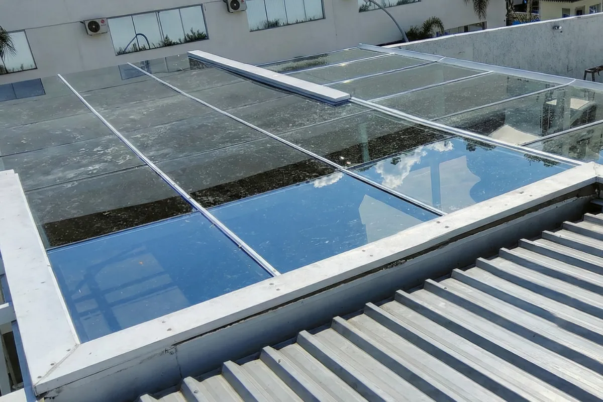cobertura de vidro telha termostatica cobertura fixa