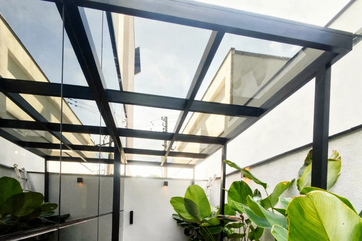 cobertura de vidro telha termostatica cobertura fixa