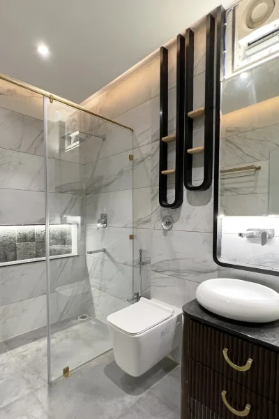 box de vidro espelhos led